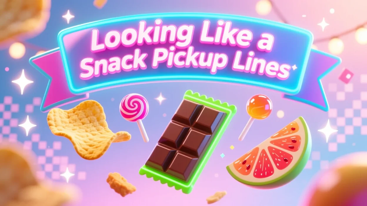 looking like a snack pickup lines