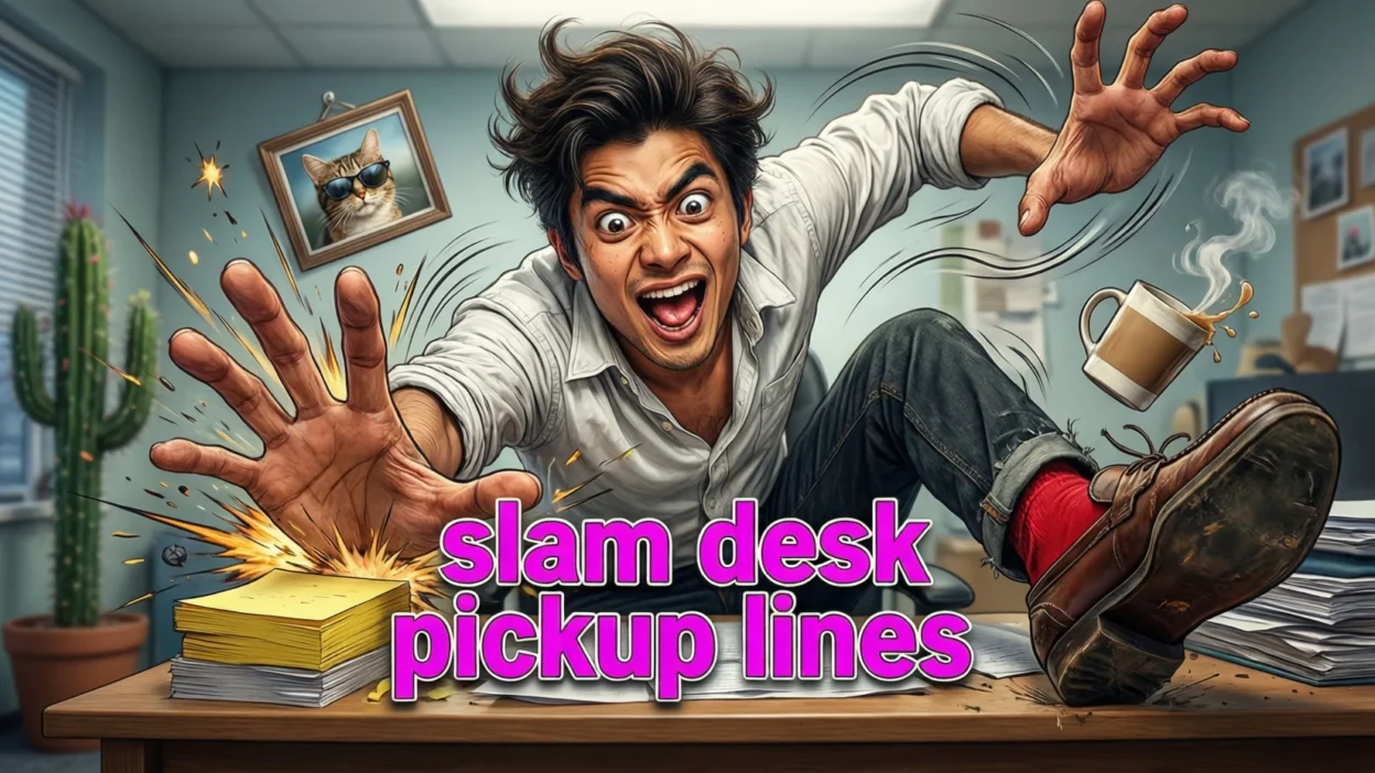 Slam Desk Pickup Lines