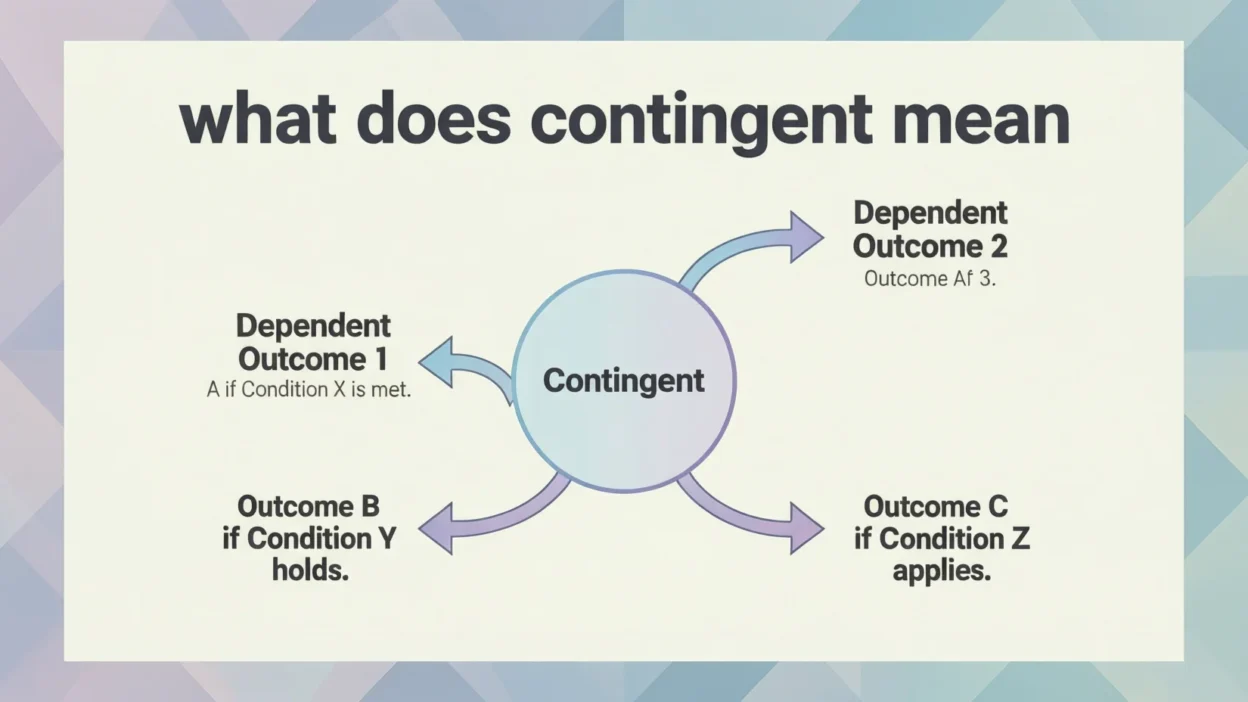 What Does Contingent Mean