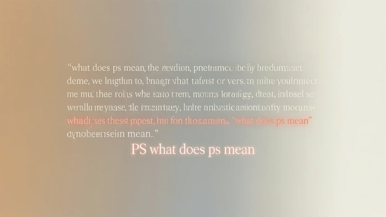 What Does PS Mean