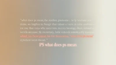 What Does PS Mean